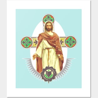 Jesus Christ and the cross of salvation Posters and Art